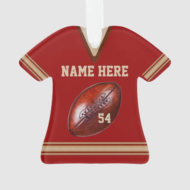 Ornements personnalisés du football du Jersey (dos)