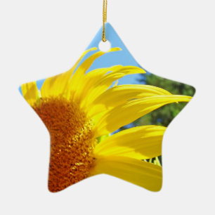 Ornements Personnalisés Jaune Tournesol Jardin