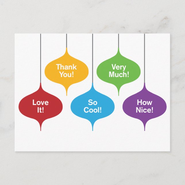 Ornements rétro carte de remerciements cadeau de N (Devant)