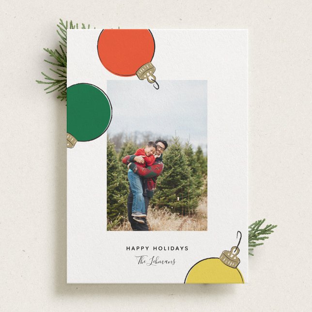 Ornements Rétro Carte photo de vacances (Créateur téléchargé)