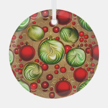 Ornements rouges et verts