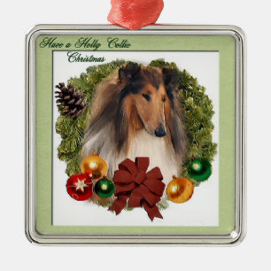 Ornements rugueux de cadeaux de Noël de colley