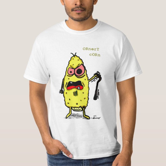 Ornery Corn Mens Valeur T-Shirt (Devant)