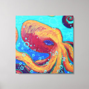 Ornery Kraken-Wand-Kunst Leinwanddruck