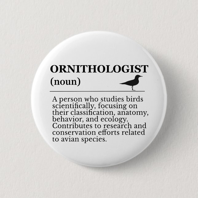 Ornithologe Definition - Vogelkunde (Birdwatchin Button (Vorderseite)