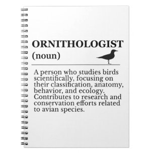 Ornithologe Definition - Vogelkunde (Birdwatchin Notizblock