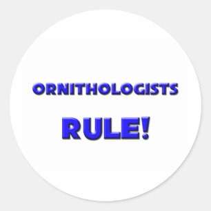 Ornithologen Regel! Runder Aufkleber