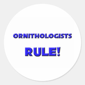 Ornithologen Regel! Runder Aufkleber