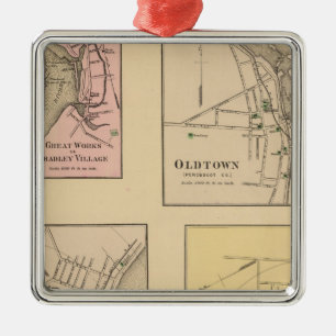 Orono, große Arbeiten, Oldtown, Bucksport Silbernes Ornament