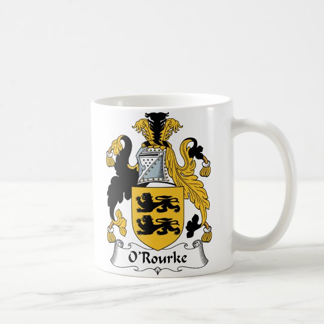 O'Rourke-Familienwappen Kaffeetasse (Rechts)