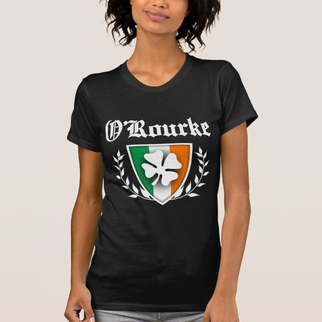 O'Rourke-Kleeblatt-Wappen T-Shirt (Vorderseite)