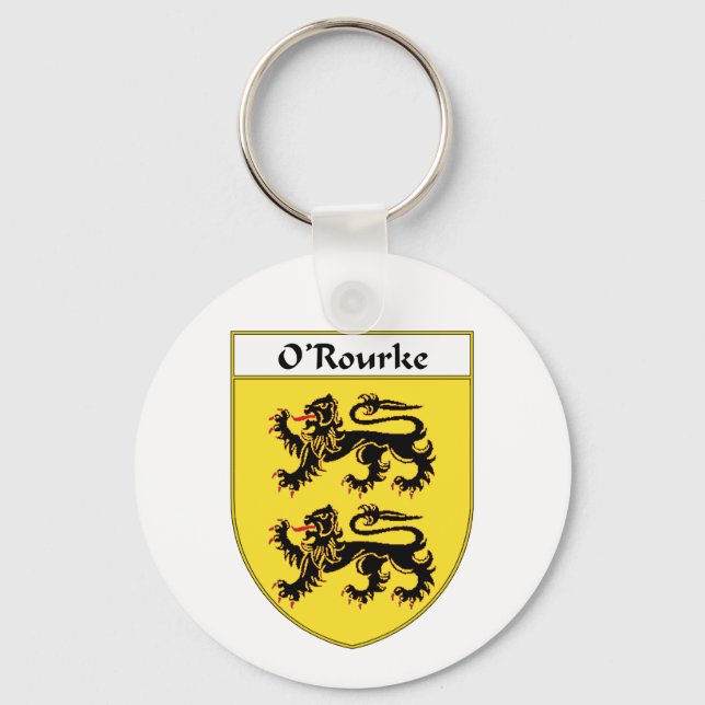 O'Rourke-Wappen/Familienwappen Schlüsselanhänger (Vorderseite)