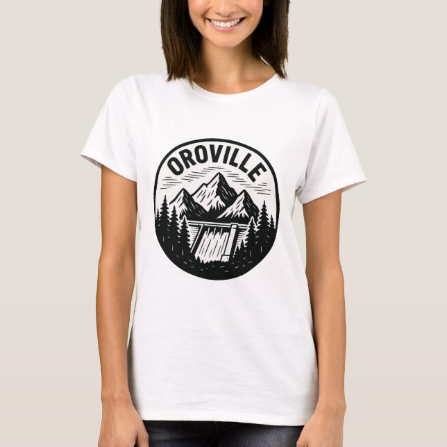 Oroville California - Emblem-Design T-Shirt (Vorderseite)