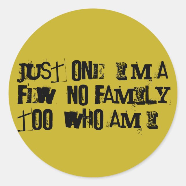 Orphan Black SESTRA Pass Phrase Runder Aufkleber (Vorderseite)