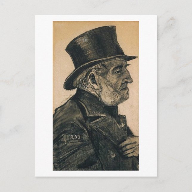 Orphan Man mit Top Hat, Vincent van Gogh Postkarte (Vorderseite)
