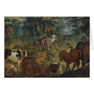 Orphée charmant les bêtes (huile sur le panneau)