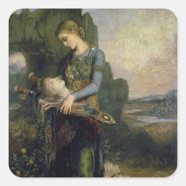 Orpheus, 1865 quadratischer aufkleber (Vorderseite)