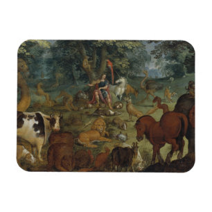 Orpheus, der die Tiere (Öl, bezaubert auf Platte) Magnet