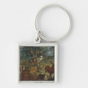 Orpheus, der die Tiere (Öl, bezaubert auf Platte) Schlüsselanhänger
