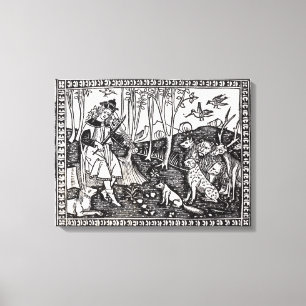 Orpheus, der zu den Tieren, 1500 spielt Leinwanddruck