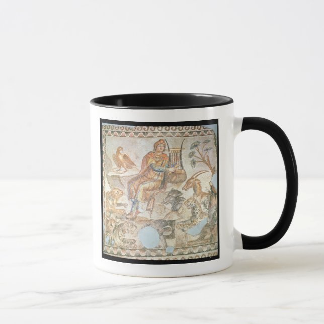Orpheus, der zu den Tieren, römisches Mosaik Tasse (Rechts)