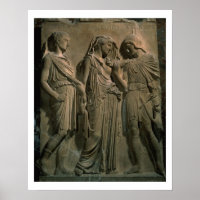 Orpheus, Eurydice und Hermes (Marmor)