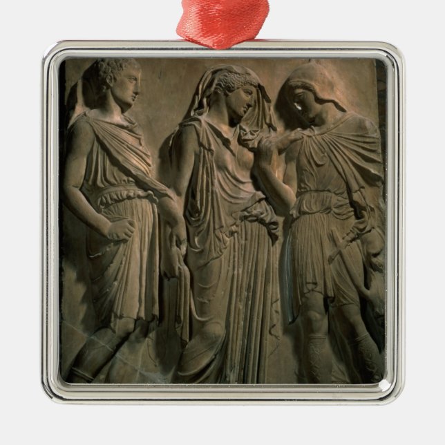 Orpheus, Eurydike und Hermes (Marmor) Silbernes Ornament (Vorne)