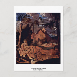 Orpheus und die Tiere von Leu D. J. Hans Postkarte