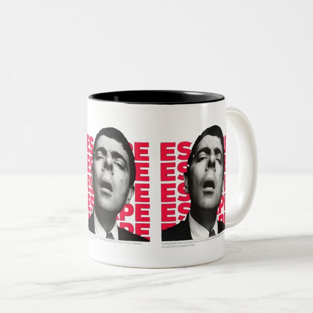Orphic Bean Escape Design Zweifarbige Tasse (VorderseiteRechts)
