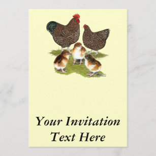 Orpington Jubilee Chicken Familie Einladung