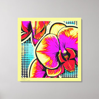 ORQUÍDEAS EM POP-ART - impressão em tela Leinwanddruck