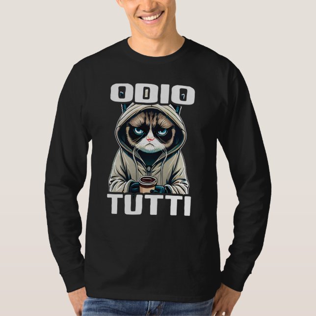 Orso Divertente Regalo I Hate People I Odio Tutti  T-Shirt (Vorderseite)