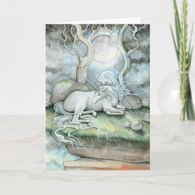 Ort der Ruhe Einhornkarte Karte (Vorderseite)