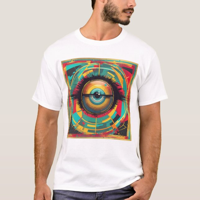 Ort für das T-Shirt der Augen (Vorderseite)