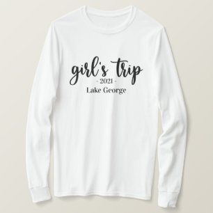 Ort und Jahr der Reise eines Mädchens T-Shirt