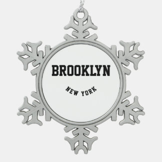 Ort und Staat Schneeflocken Zinn-Ornament
