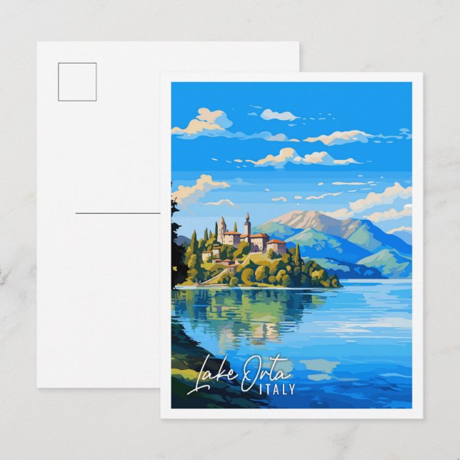 Orta-Italien-Jahrgangsausstellung Postkarte (Vorne/Hinten)