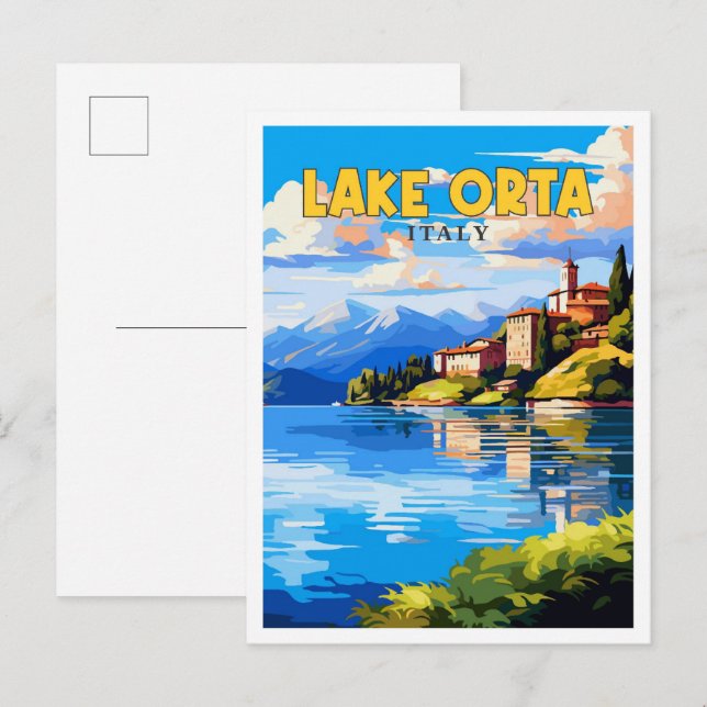 Orta-Italien-Jahrgangsausstellung Postkarte (Vorne/Hinten)