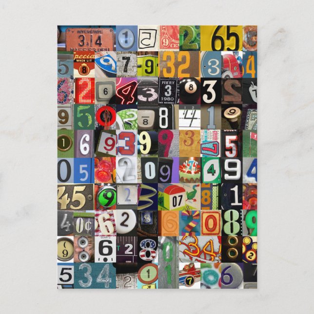 Orte der Pi Postkarte (Vorderseite)