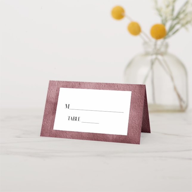 Orte für Hochzeitspaziergänge in Burgund Platzkarte (Vorderseite)