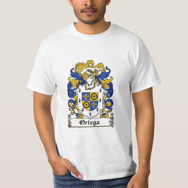 Ortega-Familienwappen - Ortega-Wappen T-Shirt (Vorderseite)