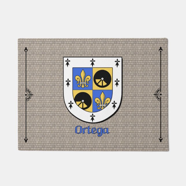 Ortega Historischer Schild auf Kobelstein Fußmatte (Vorderseite)