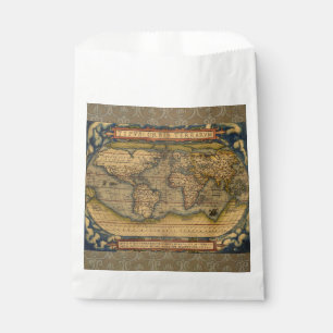 Ortelius 1570 Weltkarte: Antike Kartographie Geschenktütchen