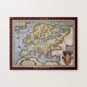 Ortelius' 1595 Karte von Europa groß Jigsaw Puzzle