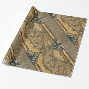 Ortelius Weltkarte 1570: Antike Kartographie Geschenkpapier