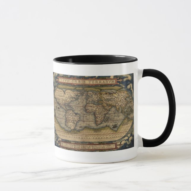 Ortelius Weltkarten-Tasse 1570 Tasse (Rechts)