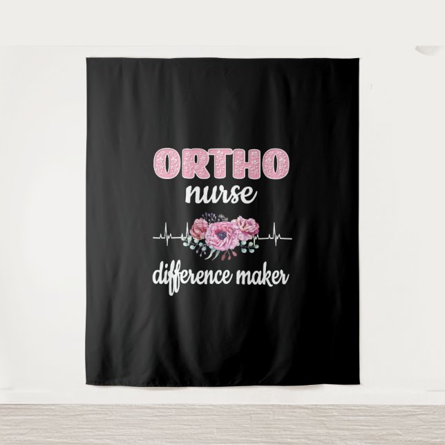 Ortho Nurse Geschenk RN Orthopädie Krankenschweste Wandteppich (Vorderseite)