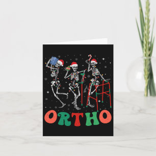 Ortho Squad Dancing Skelette Weihnachten Orthopädi Karte