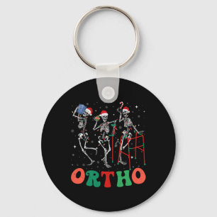 Ortho Squad Dancing Skelette Weihnachten Orthopädi Schlüsselanhänger