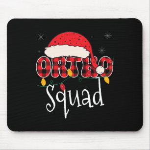 Ortho Squad Karo Spaß Weihnachten Orthopädie Crew Mousepad